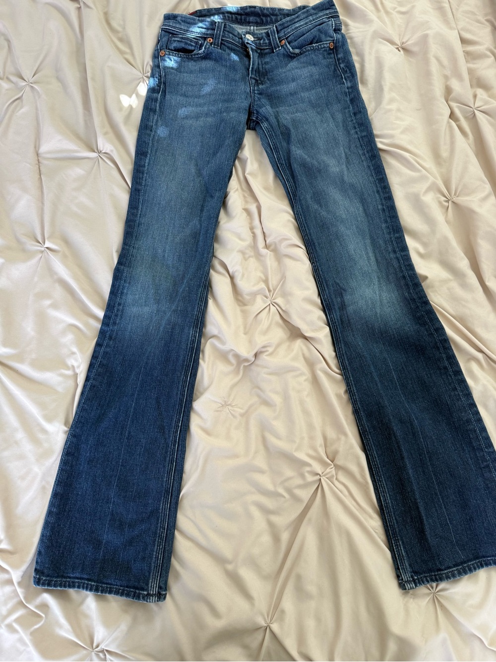 7 For All Mankind Dark Indigo Flare Jeans